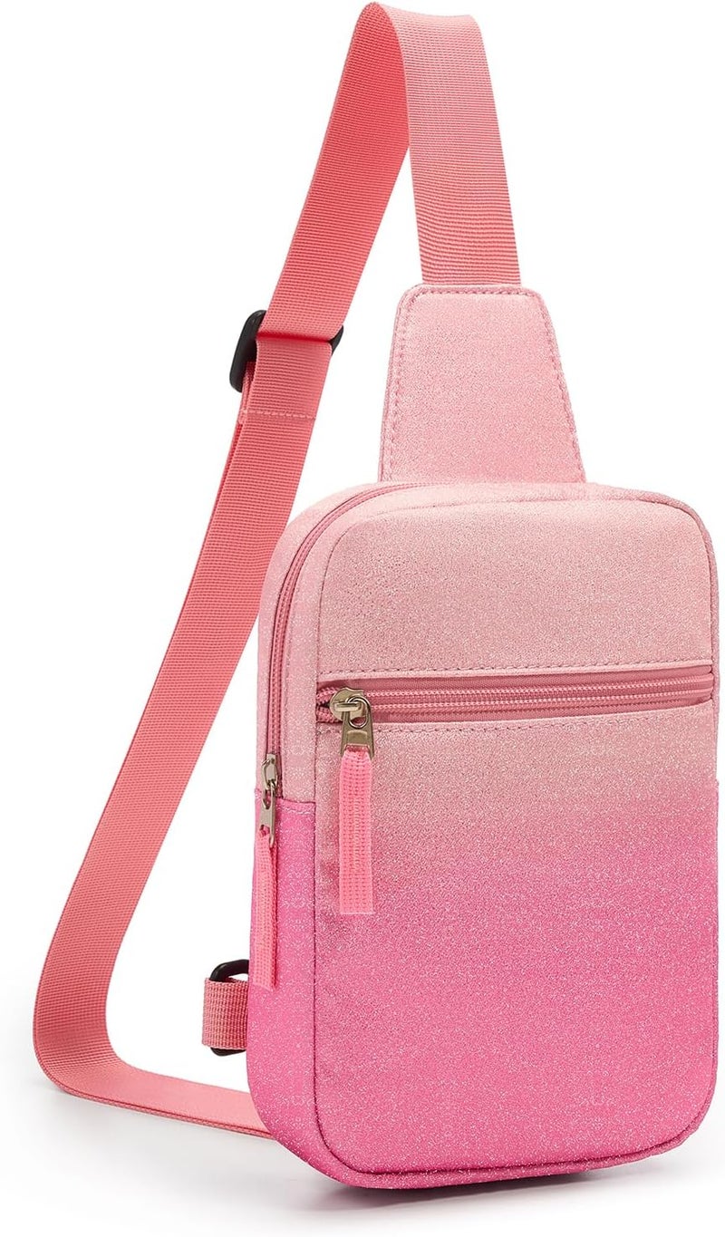 cotmcor Store Valentines Day Gifts for Kids: Fanny Pack Birthday Gift for 8 9 10 11 12 Year Old Teen Girls Trendy Stuff, Preppy Colorblock Crossbody Bag Adjustable Sling Belt Bags Purse for Travel Outdoor - Image 1